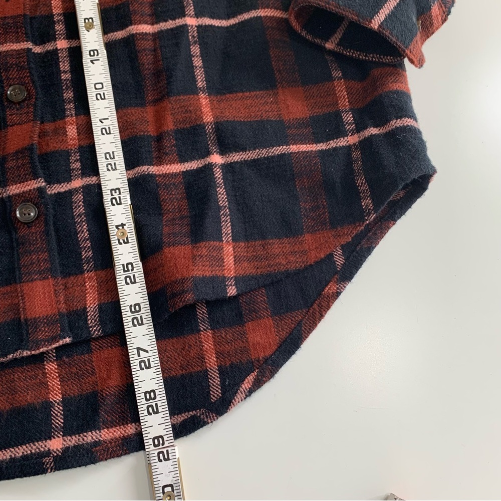 Madewell Slub Flannel Sunday Shirt in Evins Plaid Size XS Long Sleeves - Picture 8 of 14